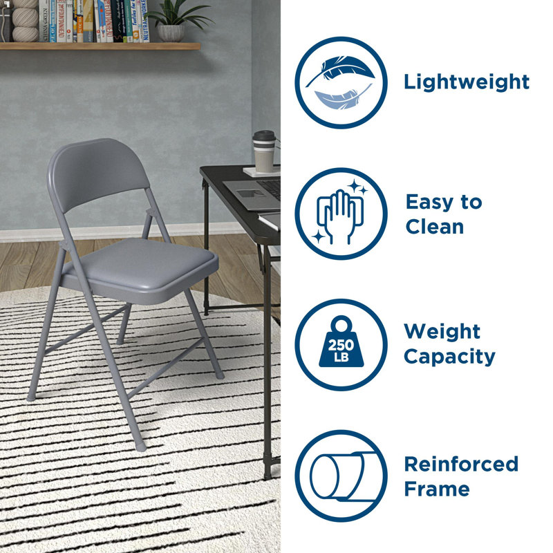 COSCO SmartFold Vinyl Folding Chair & Reviews Wayfair